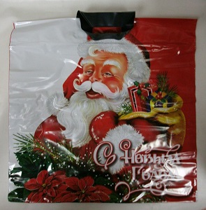 Пакет 44*44 [70мкм] [Новогодний почтальон] [петля] [НГ] [25/500]*