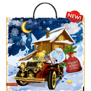 Пакет 37*35 [90мкм] [Новогодняя доставка] [пластик/ручка] [НП] [НГ] [5/100]*