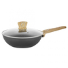 Сковорода ВОК [Wood Marble] [24см] [стекл.крышка] [ECO] [АВ-04424RBM] [/6]*